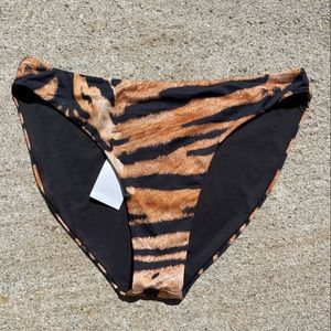 Beach Riot Tiger Print Chelsea Bikini Bottom size L